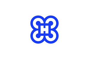 initial letter H drone rotor logo, a Branding & Logo Template by Rasagama Studio