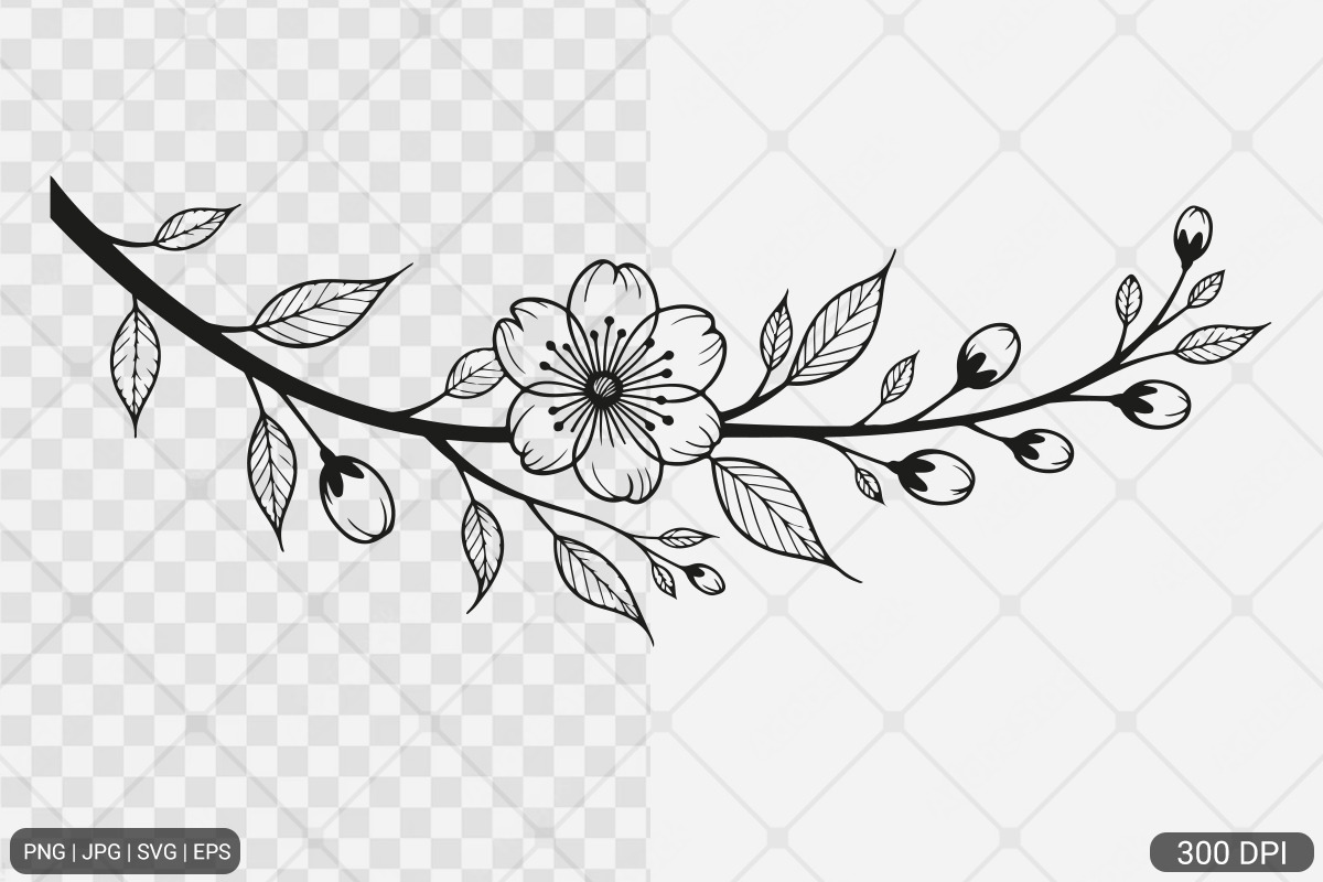 Cherry Blossom SVG PNG Bundle, an Illustration by Actual Pixel (Photo 19 of 33)