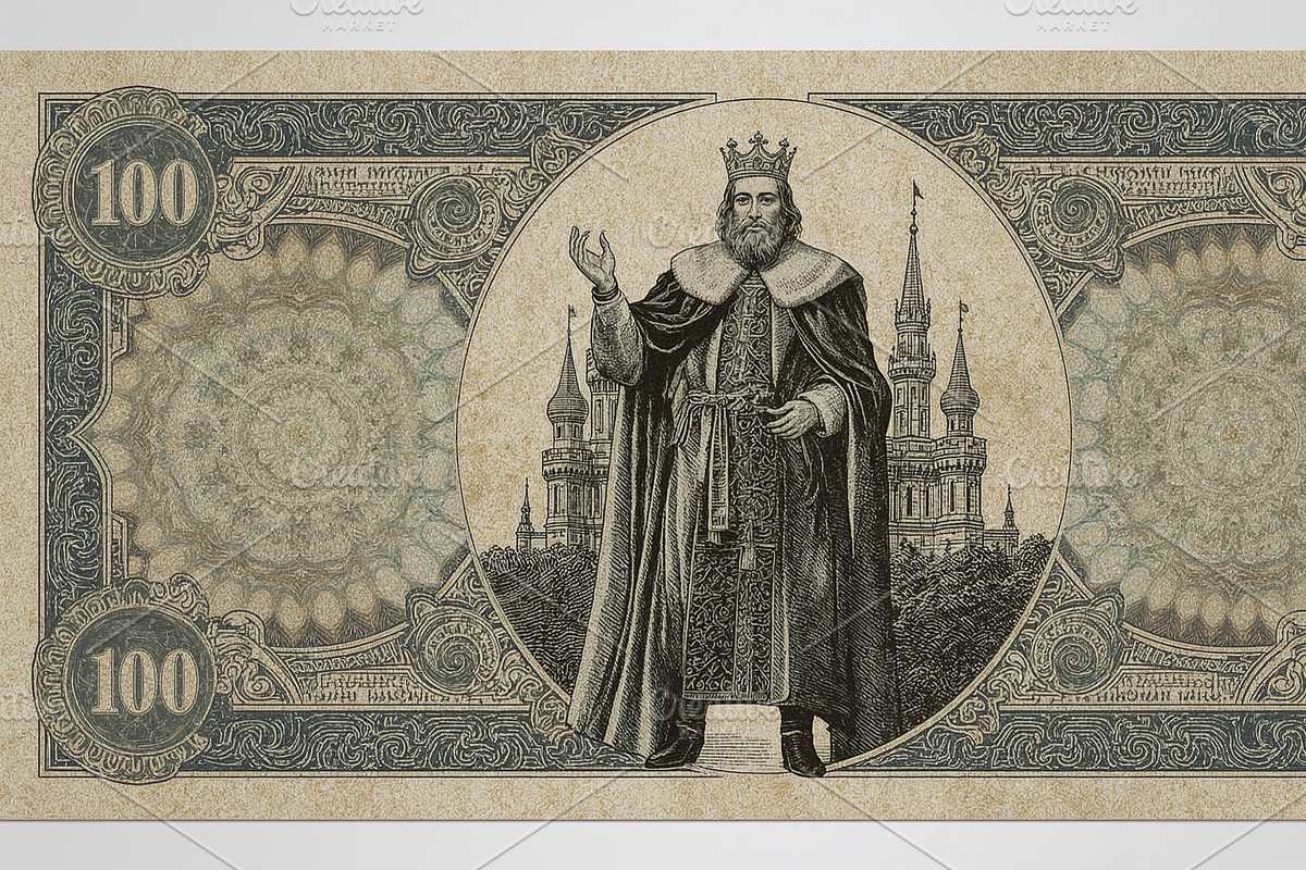 Depicting king wearing crown, an Illustration by wavebreak