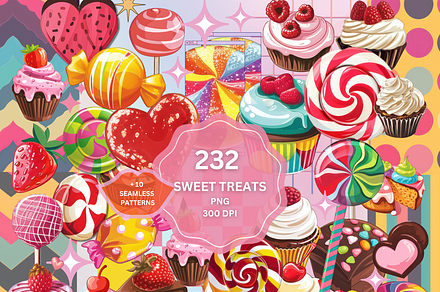 Candy Land Cliparts| Sweets patterns