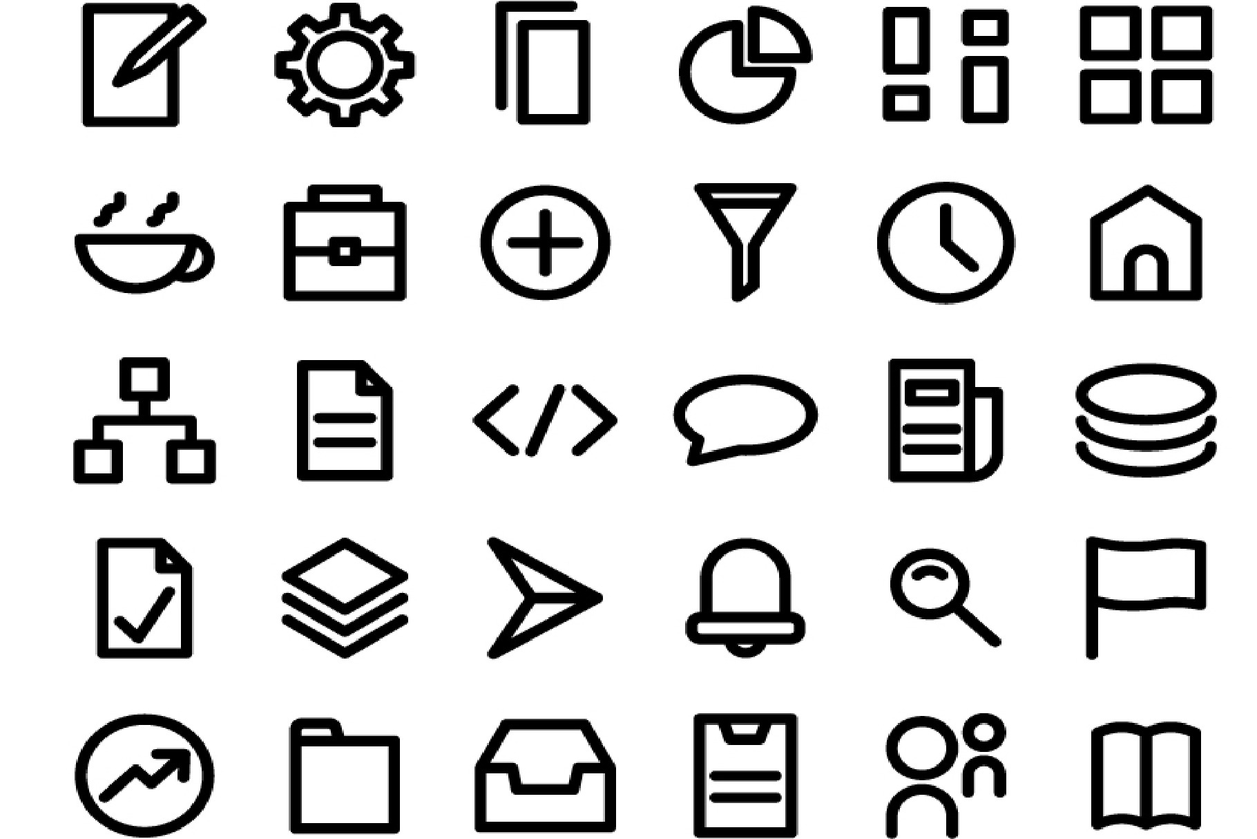 Dashboard UI Element Icon Set