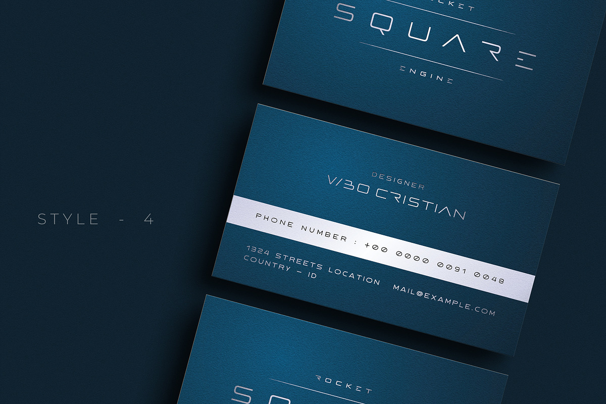 Stylist Blue Business Card Template, a Business Card Template by Ctrl space studio (Photo 5 of 6)