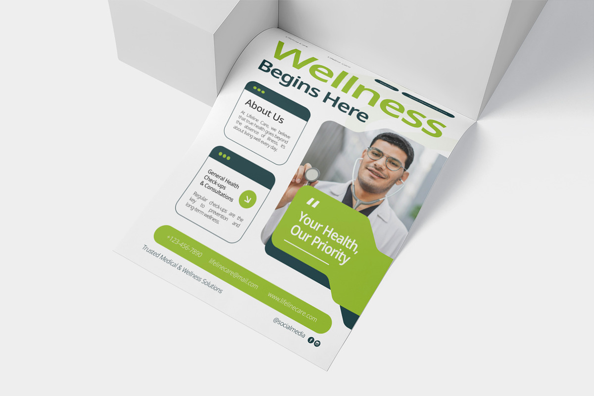 Lifeline Care - Flyer, a Flyer Template by Esensifiksi.studio (Photo 2 of 3)