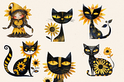 SUNFLOWER GNOME CLIPART PACK, a Person Illustration by Daring Digies (Thumbnail 5 of 10)