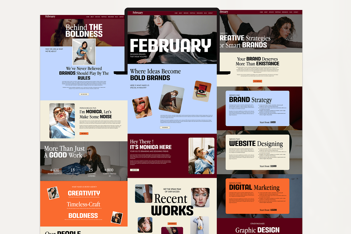 Bold Wix Website for Creative Agency, a Wix Template by AdvertFox (Photo 2 of 10)