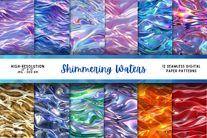 Shimmering Waters Digital Paper