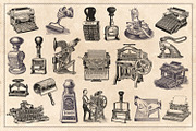 61 Vintage Printing Vectors, an Illustration by Brigantine Designs (Thumbnail 4 of 6)