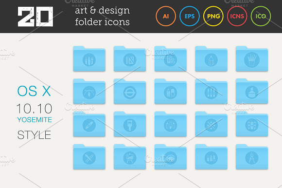 Art and Design Folder Icons Set 2 preview 6