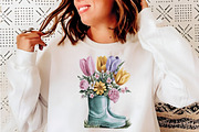Watercolor spring flowers clipart, an Illustration by SinaCreation (Thumbnail 7 of 8)