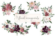Grace - Blush & Plum Florals, an Illustration by MariePierLaf (Thumbnail 4 of 7)