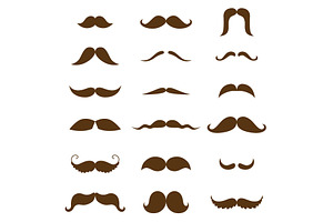 Mustache Collection. Black