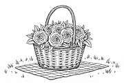 Floral Bouquet Line Art Set, an Illustration by BIPLOB EXPERT (Thumbnail 2 of 9)