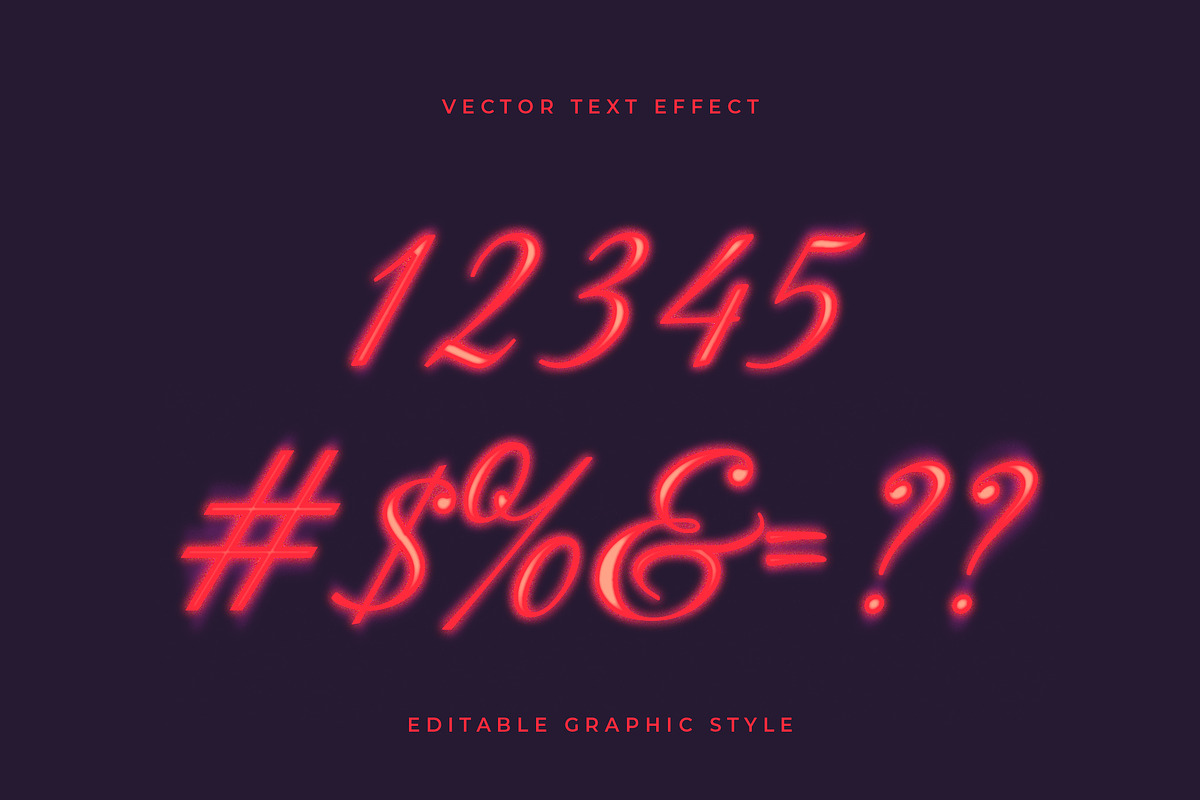 Neon Script Text Effect preview 2