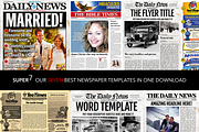 7 Newspaper Style Templates, a Flyer Template by Newspaper Templates (Thumbnail 1 of 9)