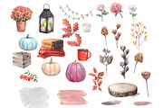 Watercolor autumn decor compositions, a Decorative Illustration by yulia.sukhanova (Thumbnail 2 of 4)