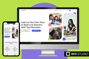 Learnly Wix Template for Educators, a Wix Template by Collette Collabs