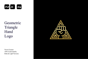 Geometric Triangle Hand Logo, a Branding & Logo Template by Luxury Logos