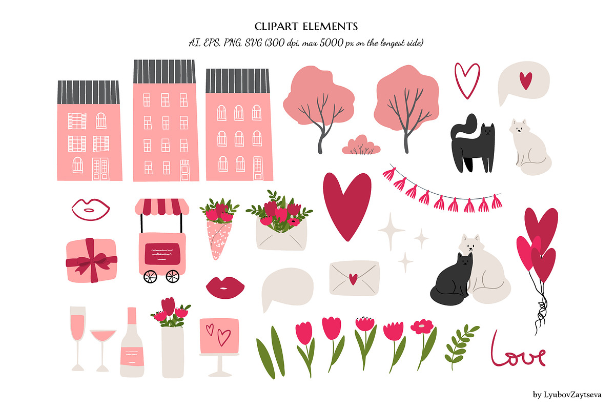 Couple in love clipart | ai png svg, a Person Illustration by LyubovZaytseva (Photo 4 of 19)