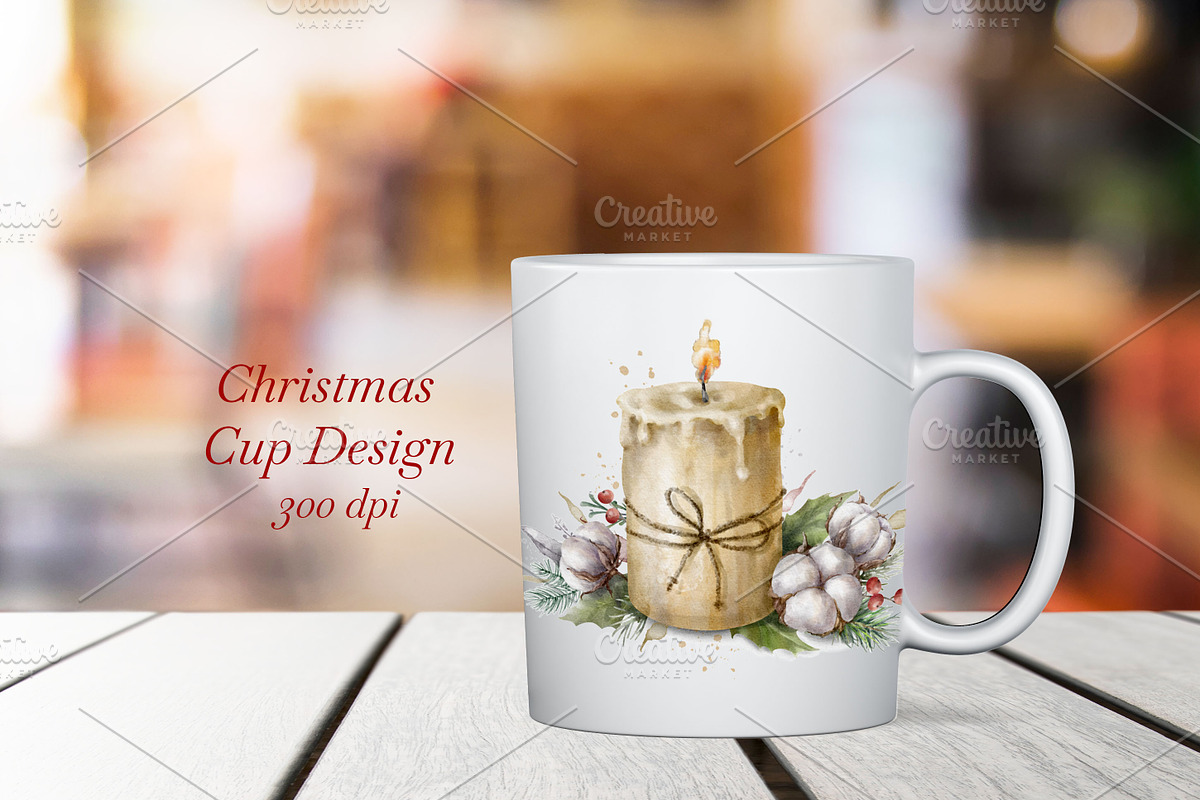 Christmas Candles Clipart., a Decorative Illustration by VetaDesign (Photo 4 of 7)
