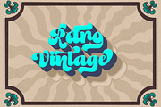 Vintage Retro Font - Radhen, a Script Font by Letter Fresh (Thumbnail 5 of 9)