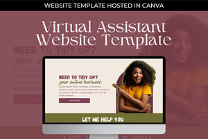 Canva Virtual Assistant Website, a Websites & App Template by Launch & Grow Studio