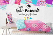 BABY MERMAIDS Pattern collection, a Pattern Graphic by PrettyPatterns (Thumbnail 1 of 5)