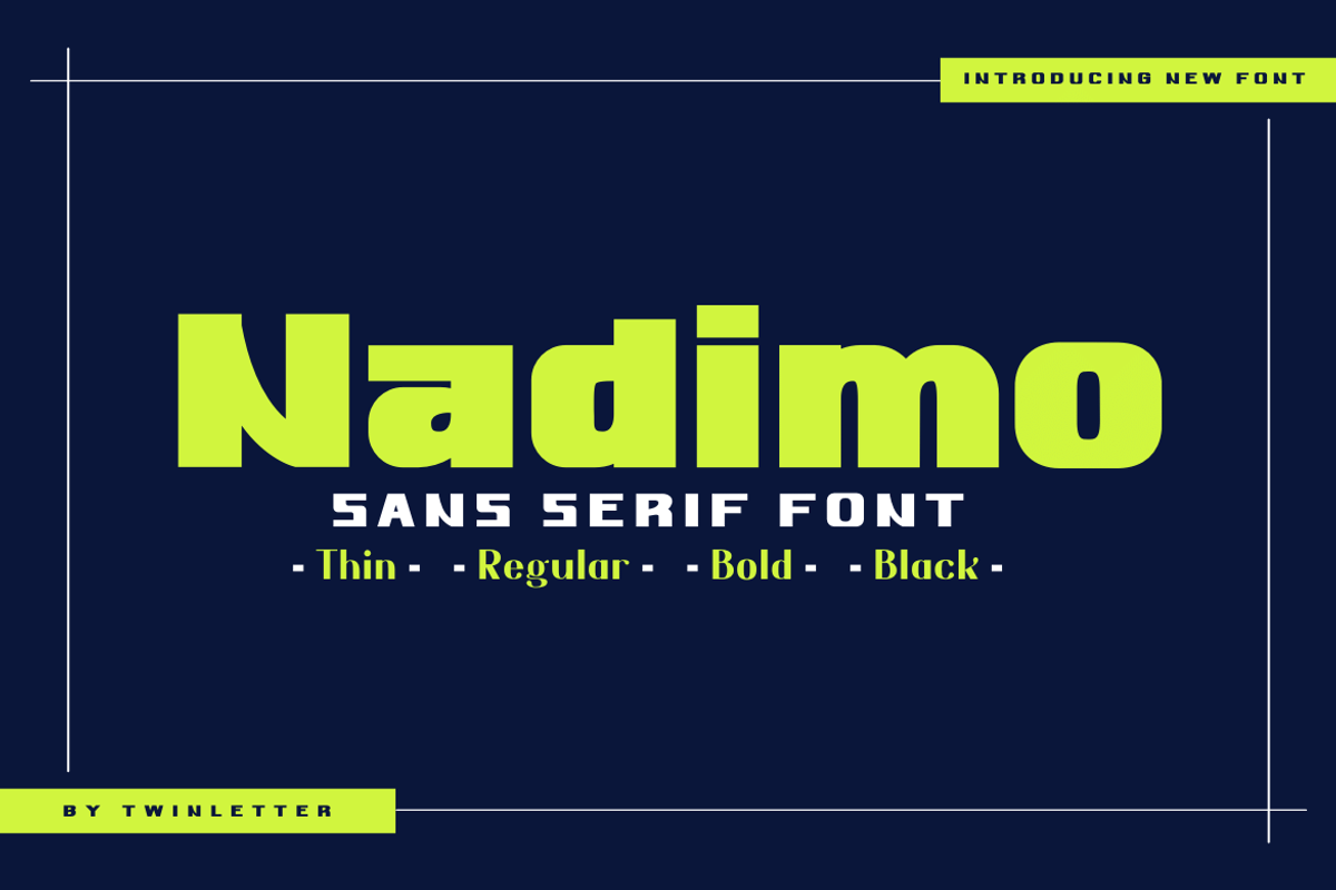 Nadimo, a Sans Serif Font by twinstd (Photo 1 of 12)