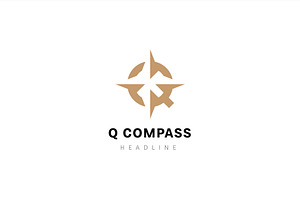 Q compass logo template.