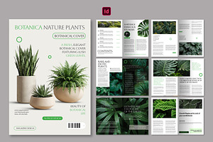 Botanical magazine design template, a Magazine Template by Shajib Shikder
