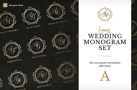 Wedding Monogram Set A