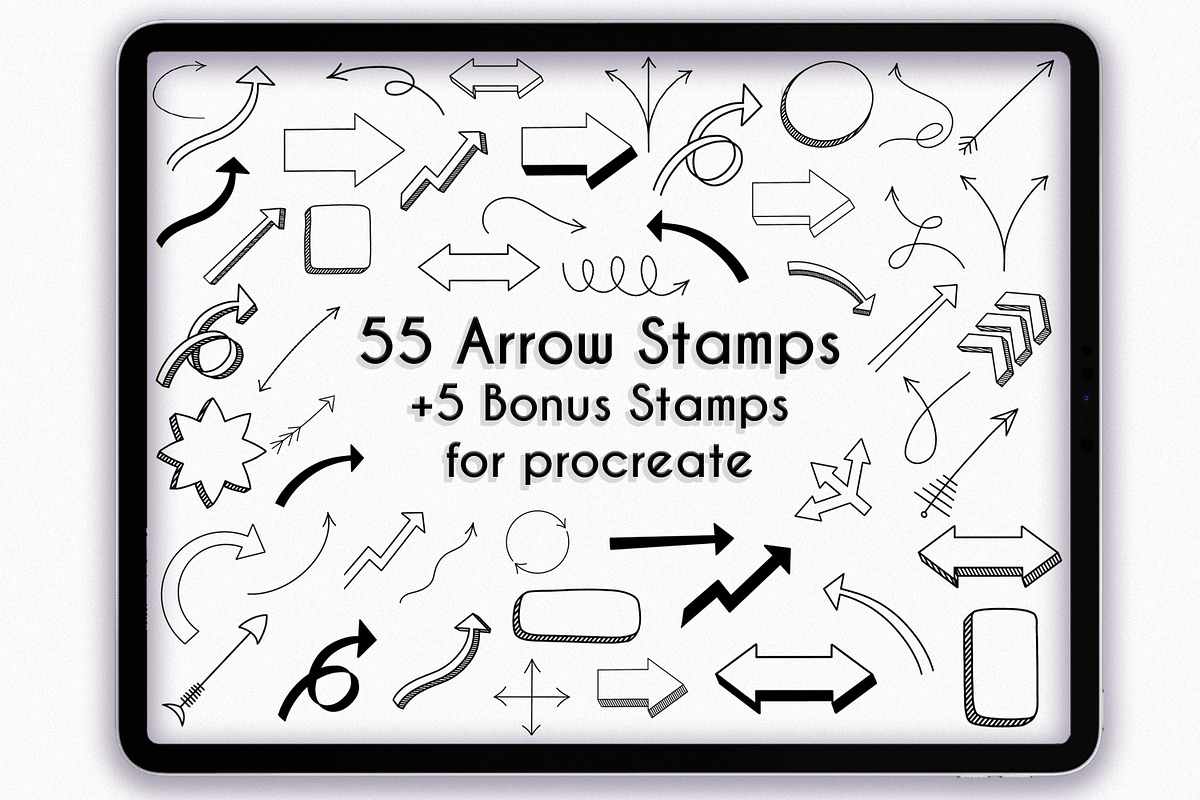 Procreate Arrow, Procreate Shapes, a Brush Add-On by SmuffizStudio (Photo 1 of 2)