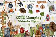 Wild Camping Watercolor Collection, a Sport Illustration by BarvArt (Thumbnail 11 of 22)