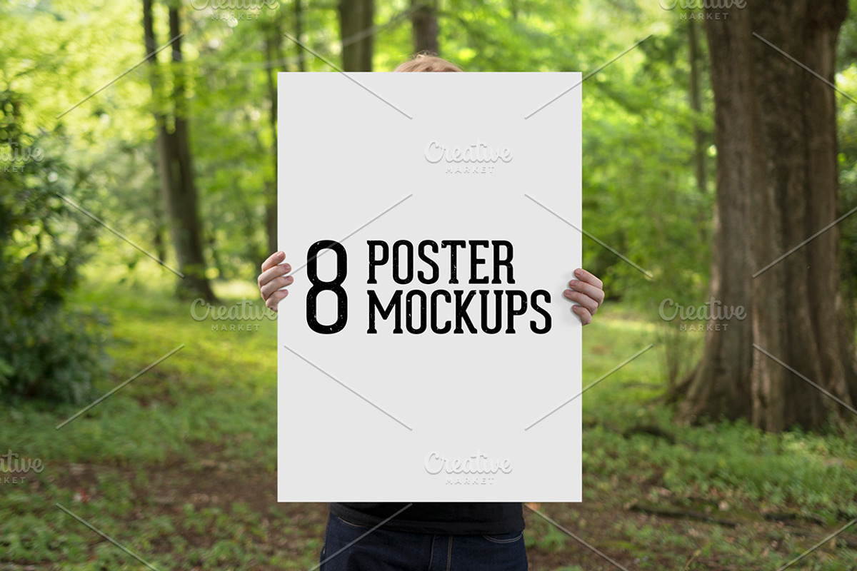 8 Poster Mockups, a Product Mockup by Gabor Monori (Photo 1 of 8)