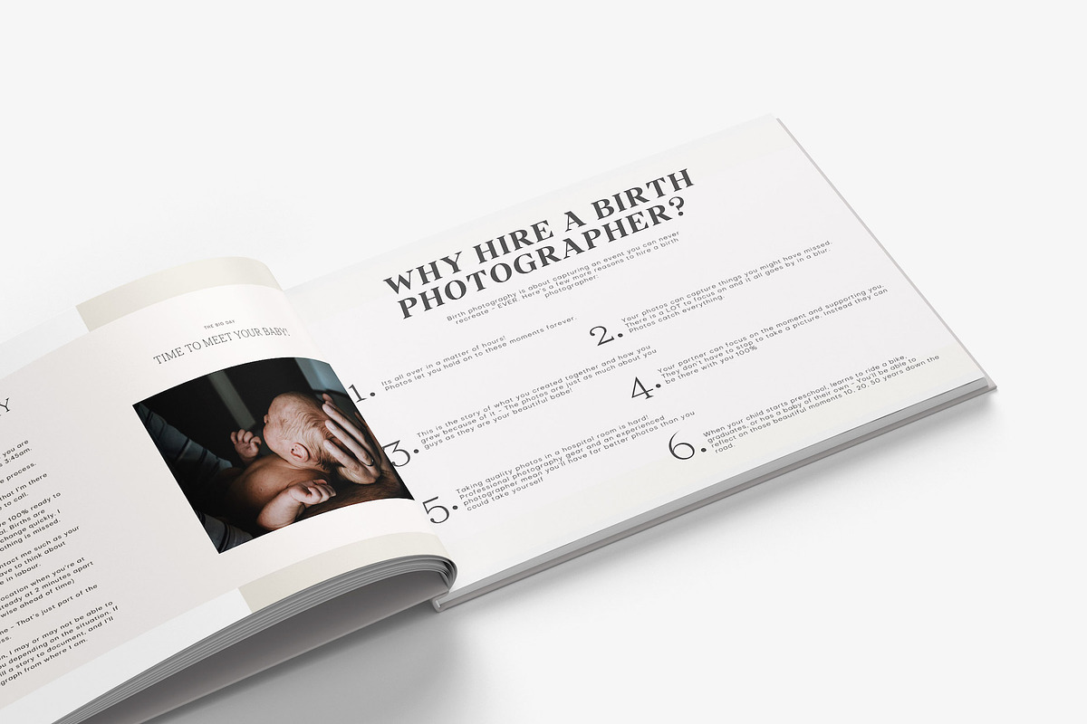 BIRTH PHOTOGRAPHER CLIENT GUIDE, a Magazine Template by Signature Edits (Photo 8 of 8)