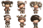 Whimsical Winter Kids Clipart, an Illustration by Craft Nest (Thumbnail 5 of 11)