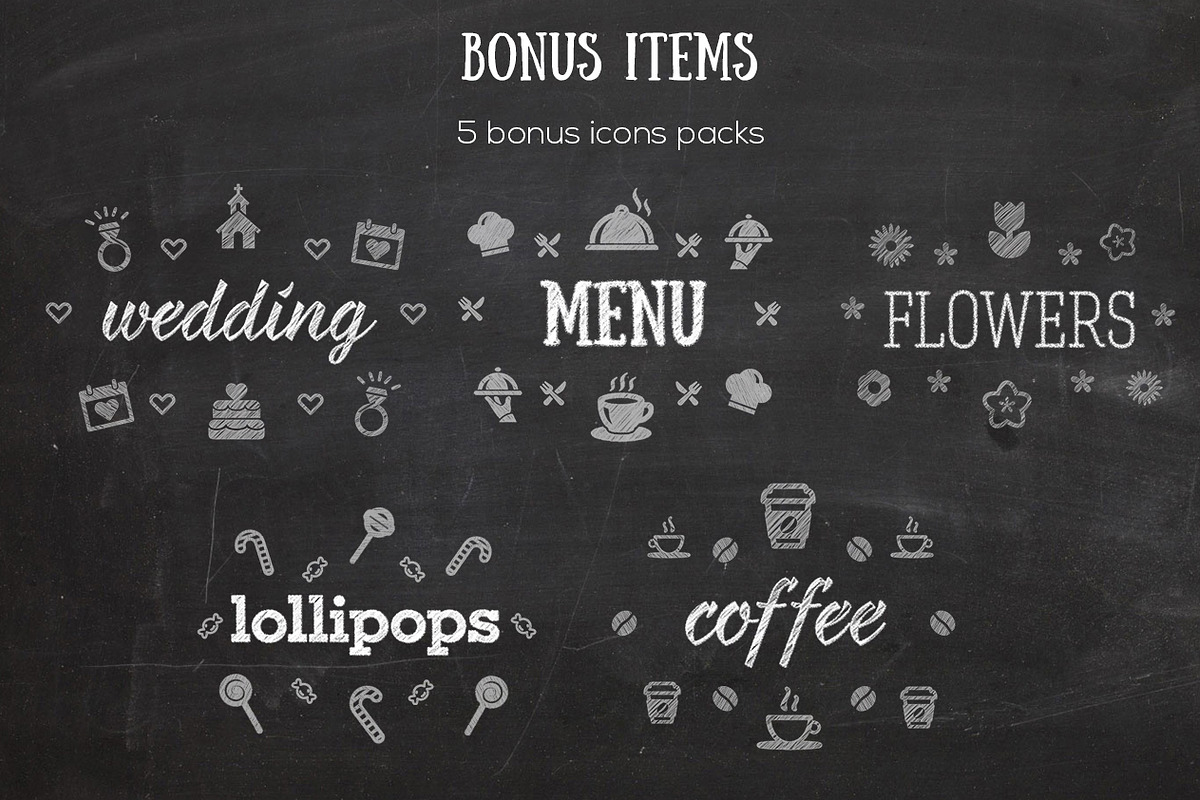 Chalk board Action with Extras preview 4