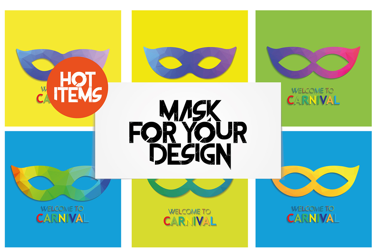 Carnival masks, a Background Graphic by Janoj's Store (Photo 1 of 2)