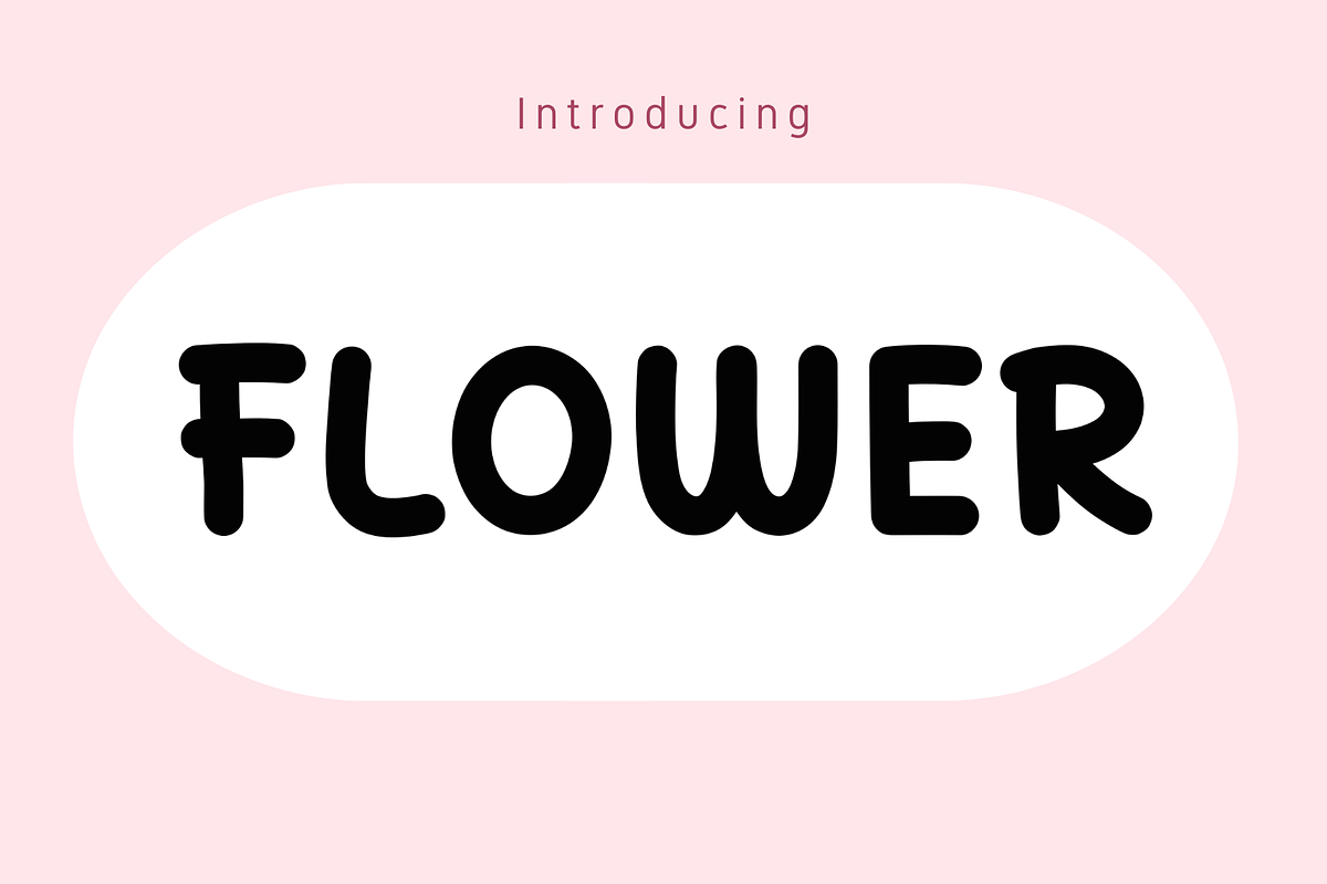 Flower Font, a Sans Serif Font by Cutie_Kate_Studio (Photo 1 of 8)