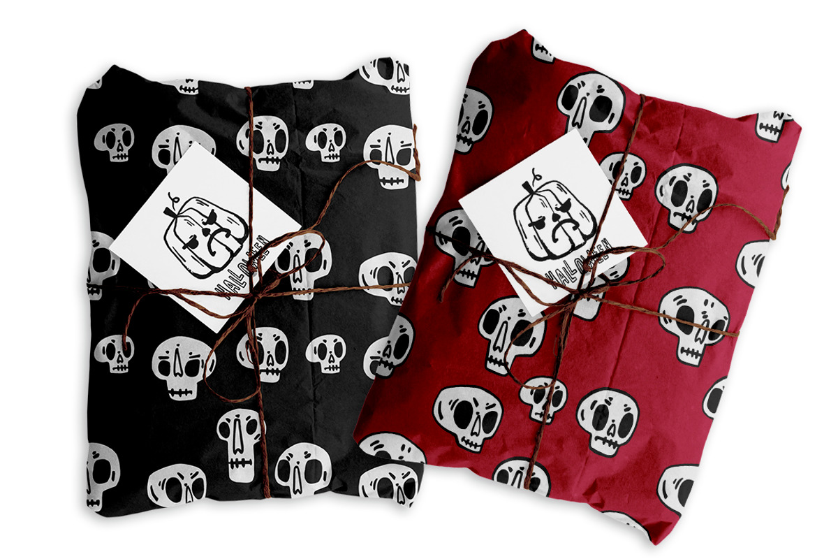 HALLOWEEN SKULLS 10 patterns, a Pattern Graphic by Ja Polina ArtShop (Photo 5 of 7)