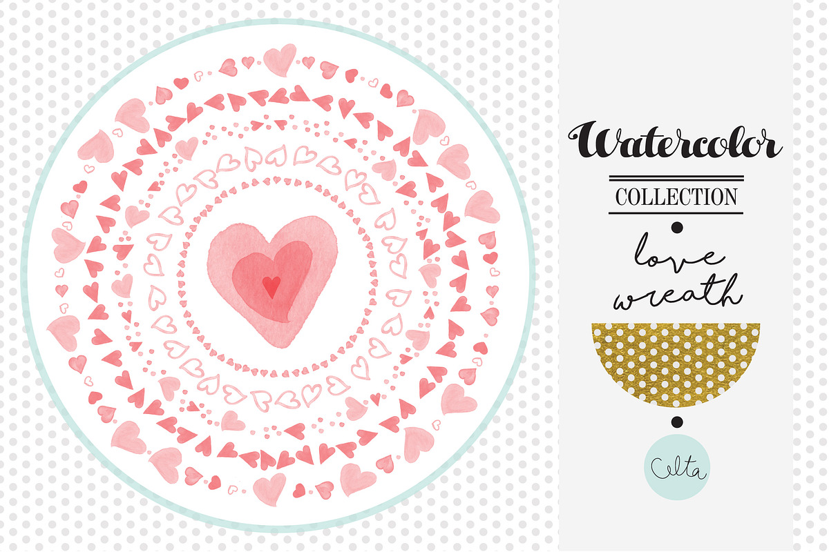 Watercolor love wreaths, an Illustration by Klipa Illustrations (Photo 1 of 4)