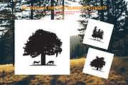 30+ Deer Oak Pine Tree Silhouette, an Animal Illustration by jongcreative (Thumbnail 2 of 5)