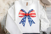 Watercolor 4th of july Bow, an Illustration by DreamCafeArt (Thumbnail 4 of 5)