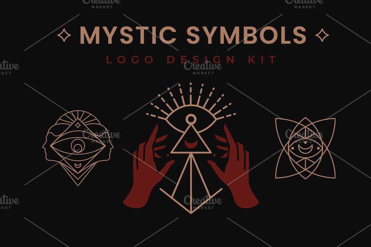 Mystic Symbols. Logo Design kit., a Branding & Logo Template by Noires (Photo 1 of 4)