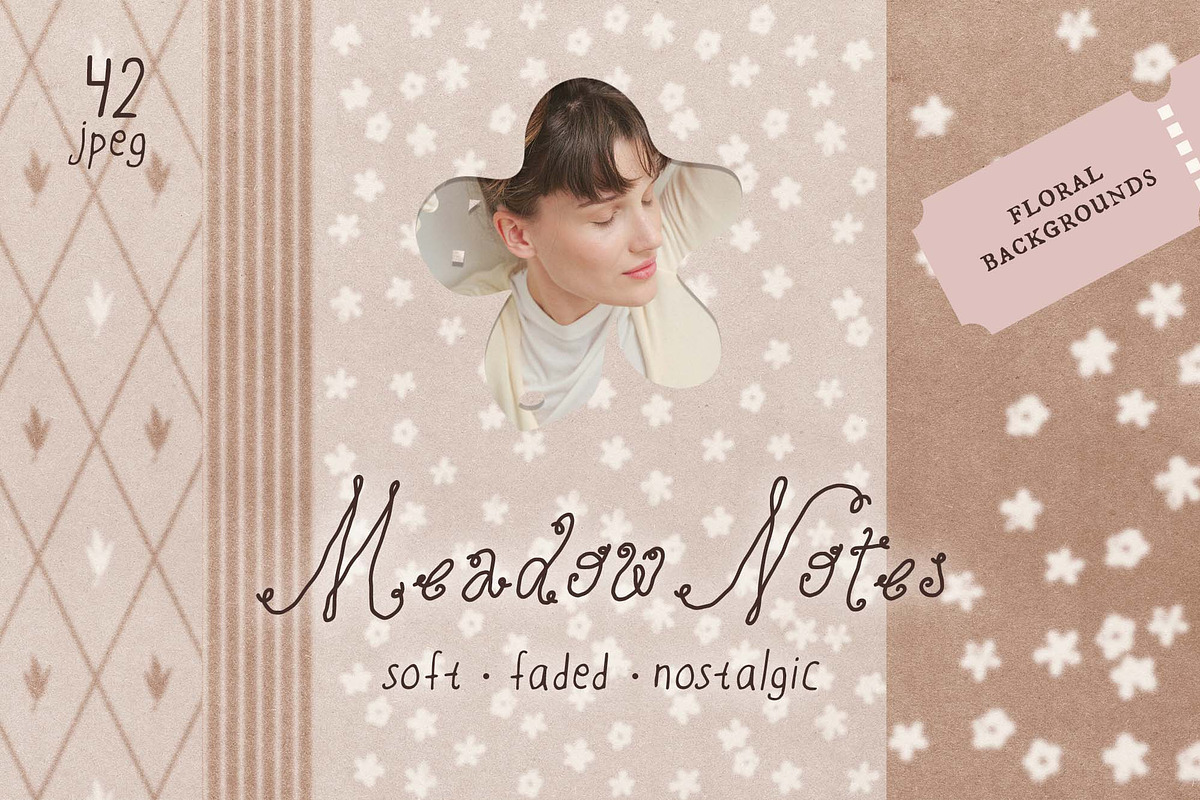 Meadow Notes Floral Backgrounds, a Background Graphic by DigARTbyHavroshka (Photo 2 of 10)