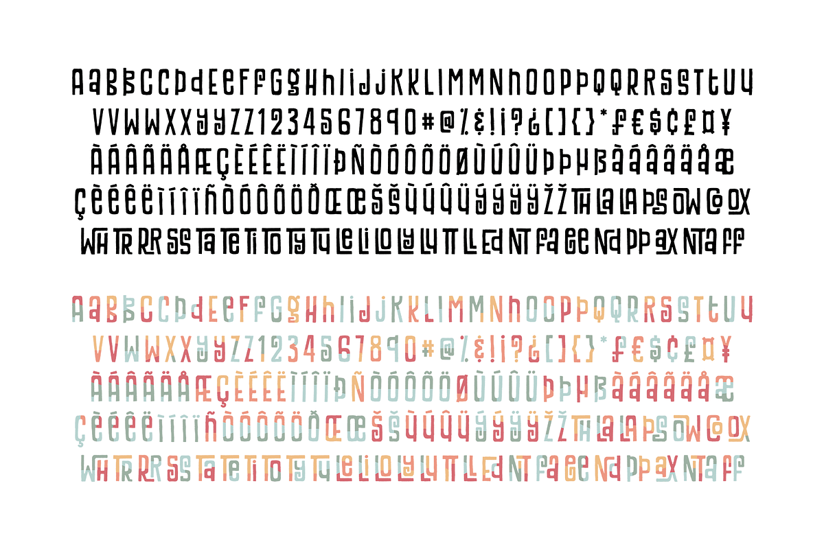 Vintage Rainbows Font, a Font by Denise Chandler (Photo 8 of 9)