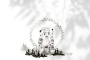 Watercolor Clipart - Winter Land, an Animal Illustration by Beigetime (Thumbnail 10 of 12)