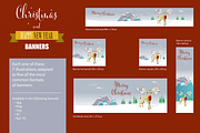 Christmas Cards and Banners Bundle, a Seasonal Illustration by ÁRTICA (Thumbnail 4 of 19)