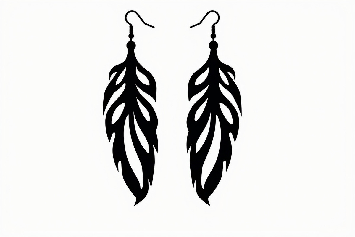 Leaf Earring Silhouette Bundle, an Object Graphic by abu67222 (Photo 5 of 11)