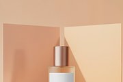 Soft Peach Perfume Bottle Mockup, a Packaging Mockup by mockeyai (Thumbnail 3 of 3)