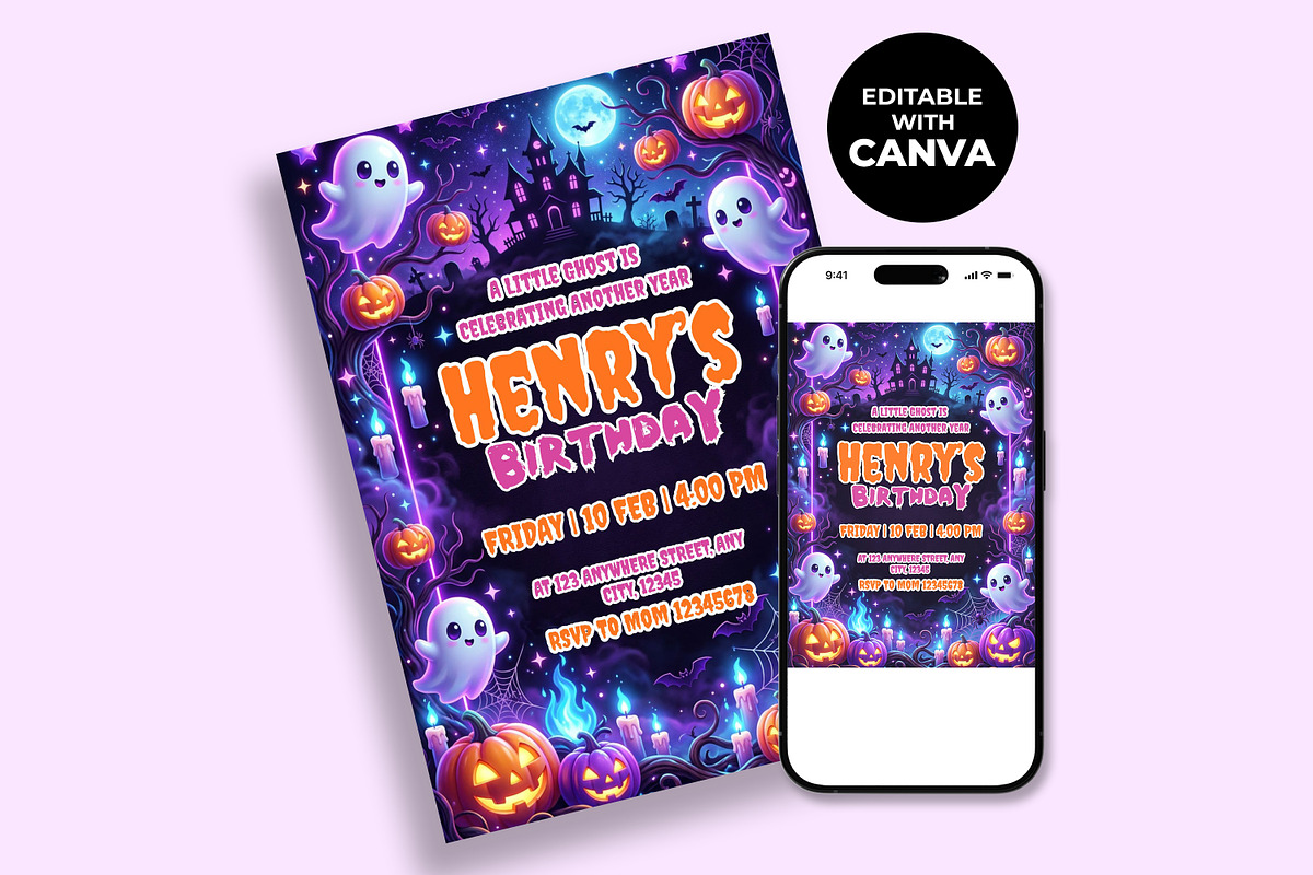 Candy Castle Birthday Invitation, an Invitation Template by M9 Design (Photo 2 of 4)